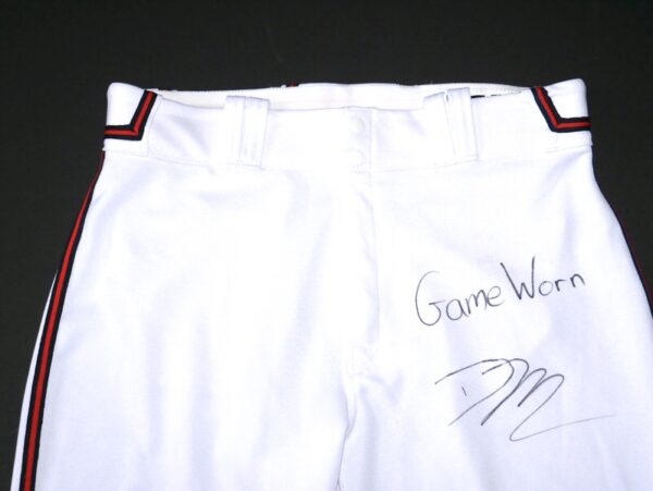 David McCabe 2023 Salt River Rafters Game Worn & Signed Official White Nike Pants - Worn in Arizona Fall League!