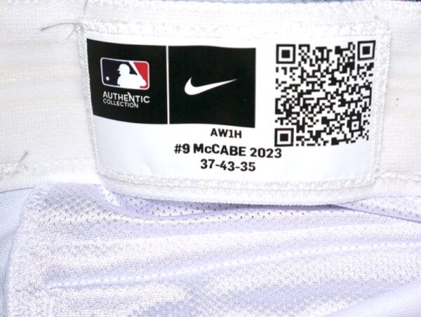 David McCabe 2023 Salt River Rafters Game Worn & Signed Official White Nike Pants - Worn in Arizona Fall League!