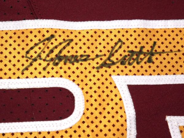 Jaryd Jones-Smith Game Used & Signed Official Burgundy Washington Commanders #60 Nike Jersey