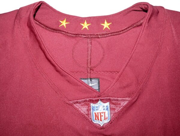 Jaryd Jones-Smith Game Used & Signed Official Burgundy Washington Commanders #60 Nike Jersey