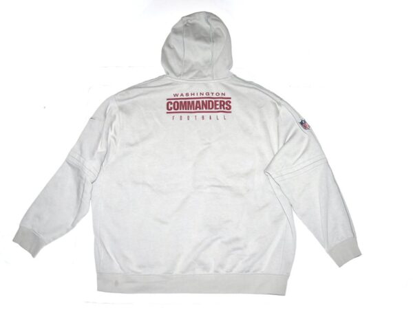 Jaryd Jones-Smith Player Issued & Signed Official Gray Washington Commanders #60 Nike 3XL Pullover Hoodie