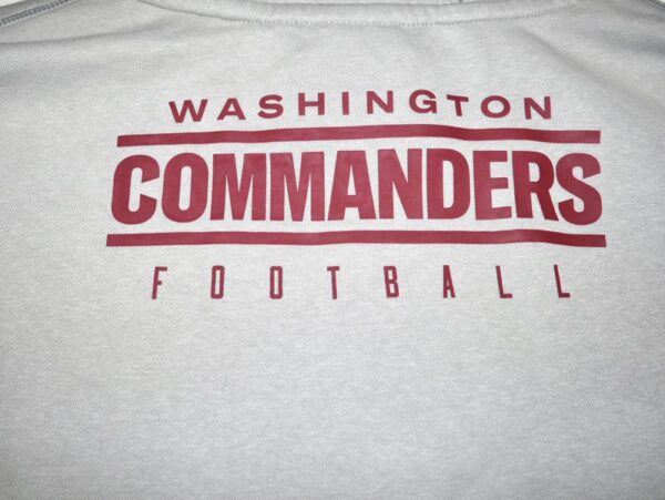 Jaryd Jones-Smith Player Issued & Signed Official Gray Washington Commanders #60 Nike 3XL Pullover Hoodie