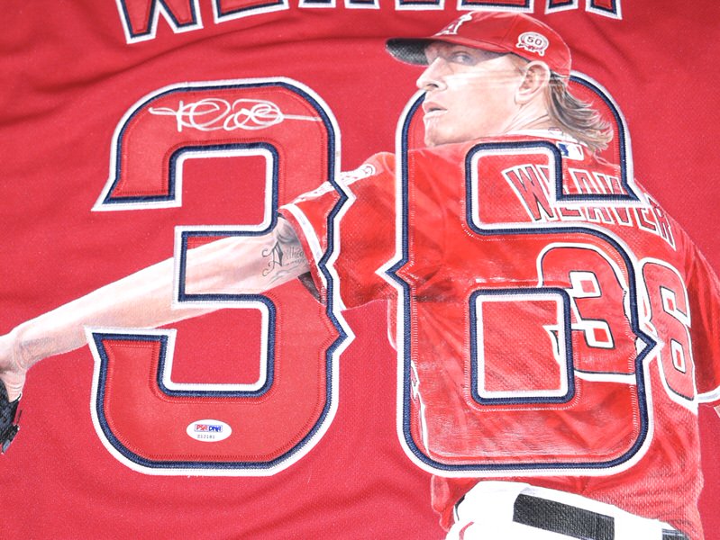 Jered Weaver Signed Los Angeles Angels 2010 All Star Game Majestic Jersey Hand Painted by William Zavala