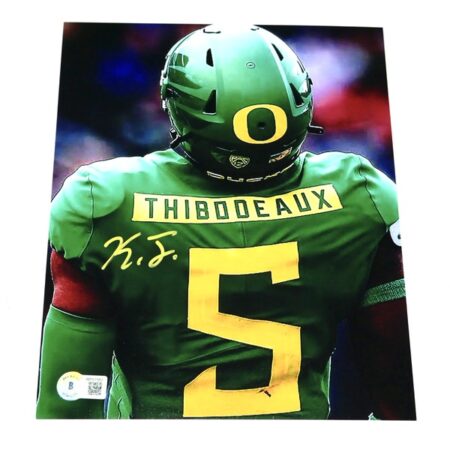 Kayvon Thibodeaux Signed Oregon Ducks 8 x 10 Photo - Beckett Witnessed