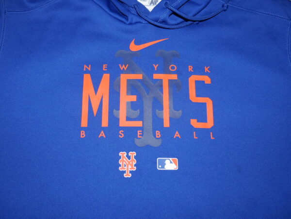 Coleman Crow 2023 Team Issued Official New York Mets Baseball Nike Therma-Fit Hooded Sweatshirt