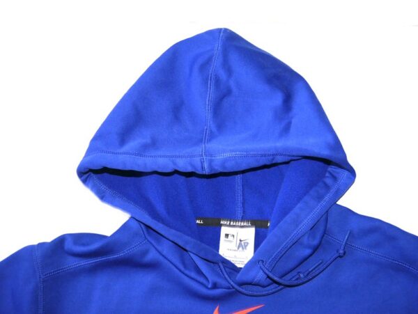 Coleman Crow 2023 Team Issued Official New York Mets Baseball Nike Therma-Fit Hooded Sweatshirt