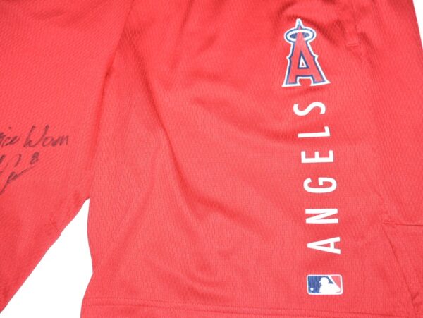 Coleman Crow Team Issued & Signed Official Los Angeles Angels Nike Dri-Fit Shorts