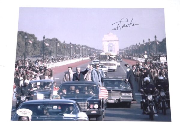 Jimmy Carter 39th President of the United States Autographed Signed Trip to India 8 x 10 Photo - JSA Hologram