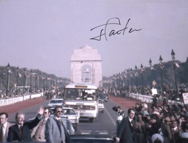 Jimmy Carter 39th President of the United States Autographed Signed Trip to India 8 x 10 Photo - JSA Hologram