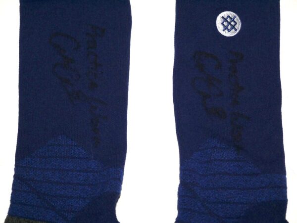 Coleman Crow 2023 Binghamton Rumble Ponies Practice Worn & Signed Official Stance MLB Socks