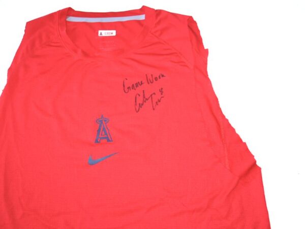 Coleman Crow 2023 Game Worn & Signed Official Los Angeles Angels CROW Nike Dri-Fit Shirt