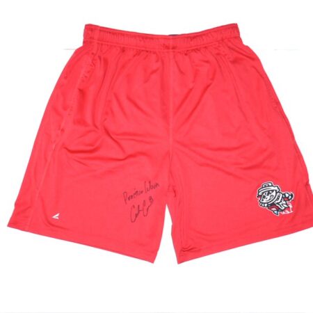 Coleman Crow 2023 Practice Worn & Signed Official Rocket City Trash Pandas BSN Sports Shorts