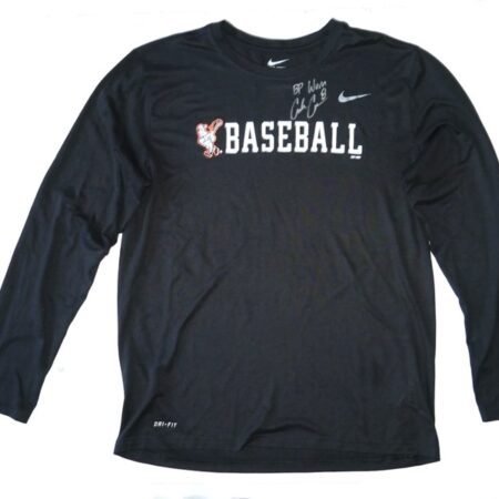 Coleman Crow Team Issued & Signed Official Inland Empire 66ers Baseball Long Sleeve Nike Dri-Fit Shirt - Worn for Batting Practice!