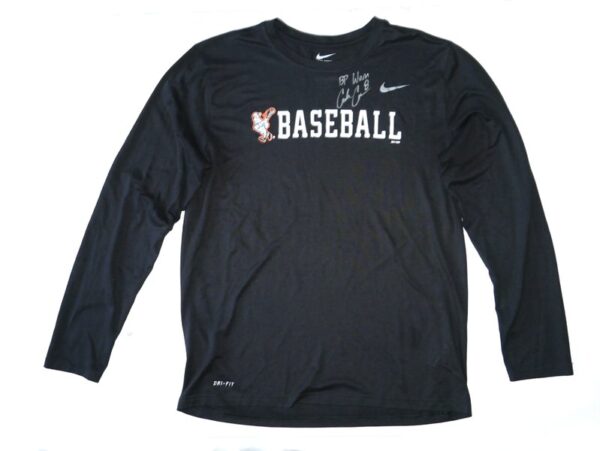 Coleman Crow Team Issued & Signed Official Inland Empire 66ers Baseball Long Sleeve Nike Dri-Fit Shirt - Worn for Batting Practice!