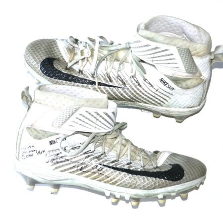 Henry Anderson Carolina Panthers #94 Game Worn & Signed Nike Lunarbeast Cleats - Also Worn with New England Patriots!