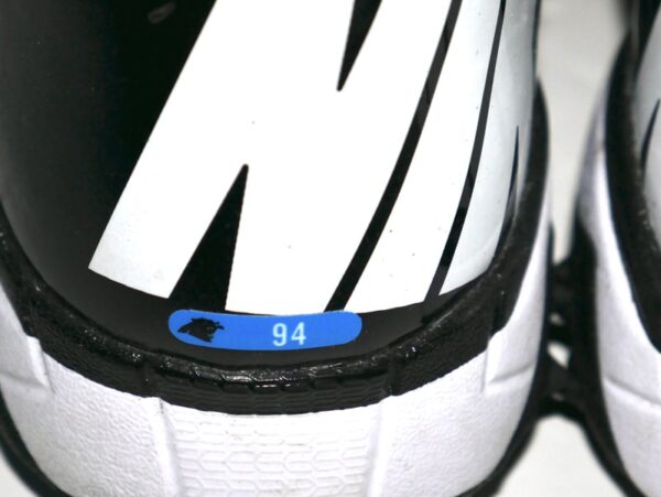 Henry Anderson Carolina Panthers #94 Game Worn & Signed White & Black Nike Vapor Pro Turf Cleats