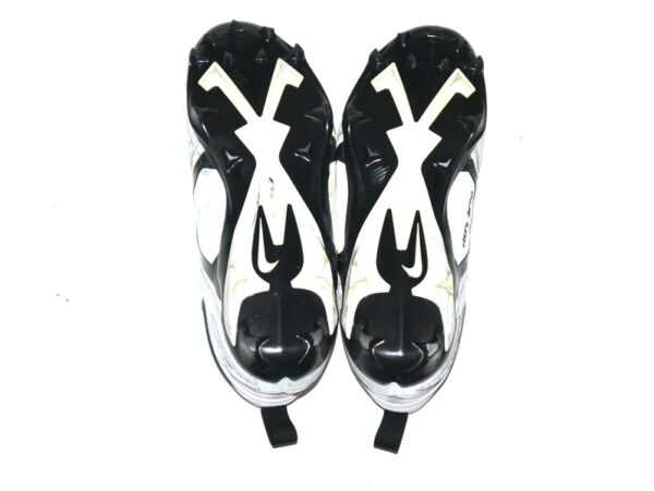 Henry Anderson Carolina Panthers Game Worn & Signed White & Black Nike Alpha Football Cleats