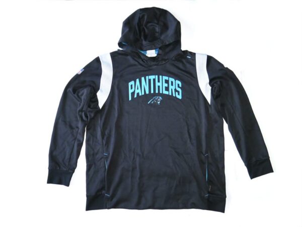 Henry Anderson Player Issued Official Carolina Panthers #94 Nike Therma-Fit On-Field Hooded Sweatshirt