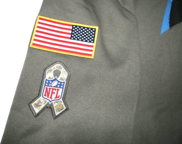 Henry Anderson Player Issued Official Carolina Panthers #94 Salute To Service Nike Therma-Fit Pullover Hoodie