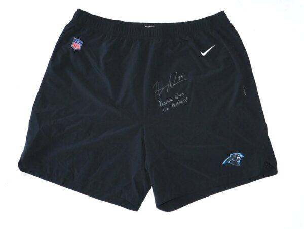 Henry Anderson Player Issued & Signed Official Carolina Panthers #94 Nike On-Field XXL Shorts