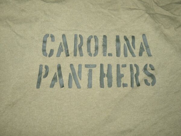 Henry Anderson Player Issued & Signed Official Carolina Panthers #94 Salute To Service Nike Hooded Shirt