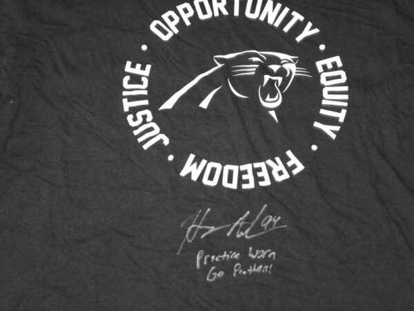 Henry Anderson Practice Worn & Signed Official Carolina Panthers #94 INSPIRE CHANGE Nike XXL Shirt