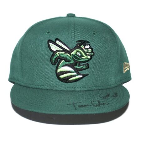 Tanner Gordon Game Worn & Signed Official Augusta GreenJackets New Era 59FIFTY Hat