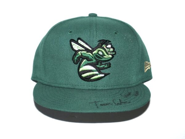 Tanner Gordon Game Worn & Signed Official Augusta GreenJackets New Era 59FIFTY Hat