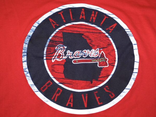 Tanner Gordon Practice Worn & Signed Official Atlanta Braves Long Sleeve Under Armour XL Shirt