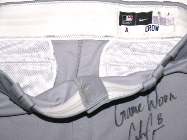 Coleman Crow 2023 Los Angeles Angels Game Worn & Signed CROW Nike MLB Pants