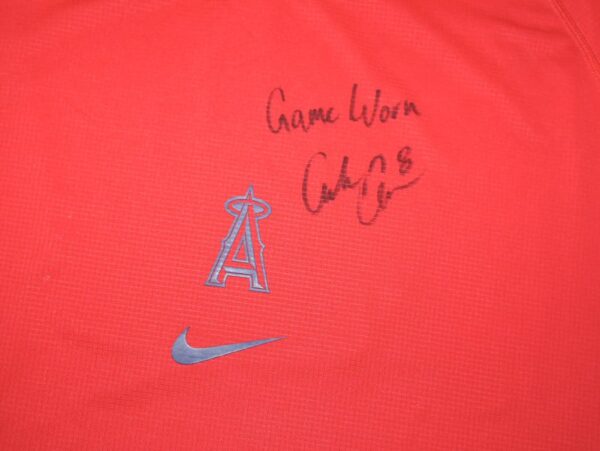 Coleman Crow Game Worn & Signed Official Los Angeles Angels Nike Dri-Fit Shirt