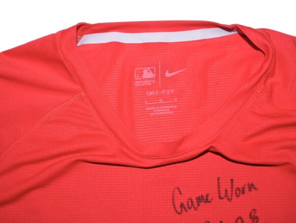 Coleman Crow Game Worn & Signed Official Los Angeles Angels Nike Dri-Fit Shirt