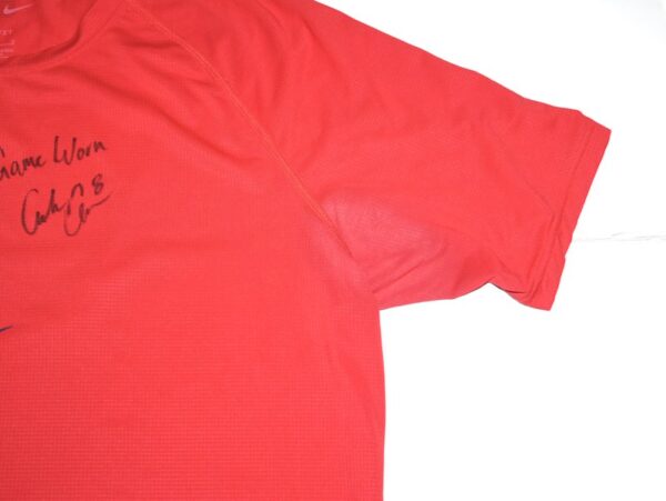 Coleman Crow Game Worn & Signed Official Los Angeles Angels Nike Dri-Fit Shirt