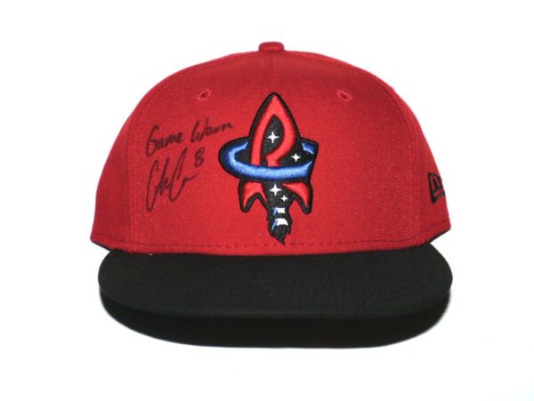 Coleman Crow Game Worn & Signed Official Rocket City Trash Pandas Alternate New Era 59FIFTY Hat