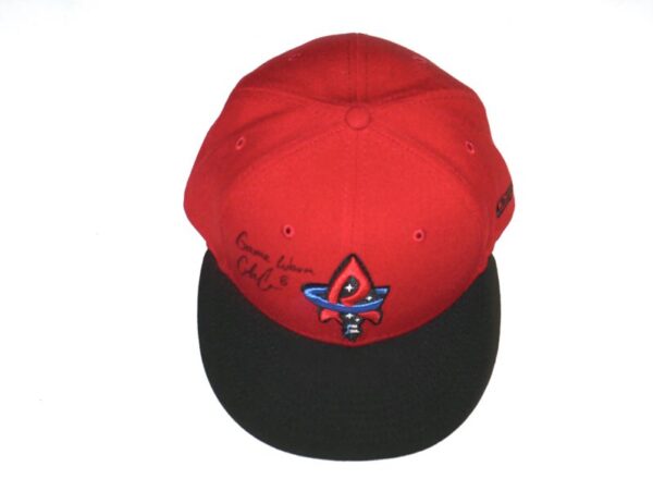 Coleman Crow Game Worn & Signed Official Rocket City Trash Pandas Alternate New Era 59FIFTY Hat