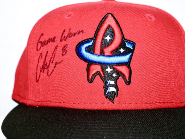 Coleman Crow Game Worn & Signed Official Rocket City Trash Pandas Alternate New Era 59FIFTY Hat