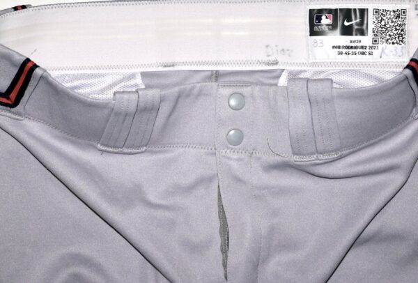 Indigo Diaz Mississippi Braves Game Worn & Signed Official Grey Nike Pants