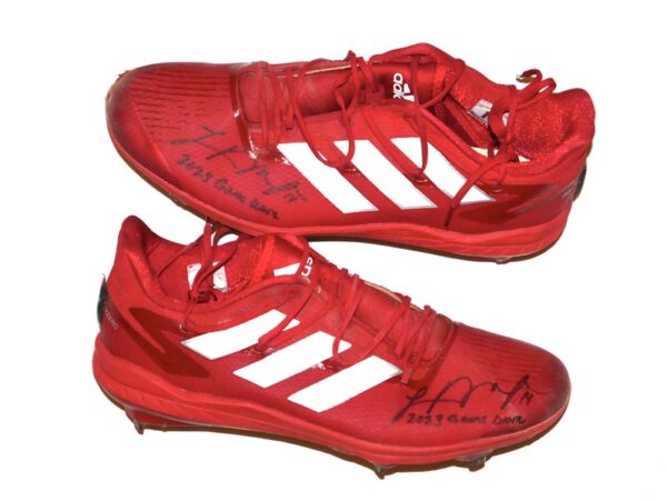 Logan O’Hoppe 2023 Los Angeles Angels #14 Game Worn & Signed Adidas Adizero Cleats