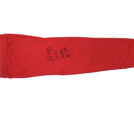 Logan O’Hoppe 2023 Los Angeles Angels Game Worn & Signed Red Arm Sleeve