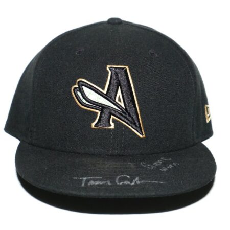 Tanner Gordon Game Worn & Signed Official Black Augusta GreenJackets New Era 59FIFTY Hat