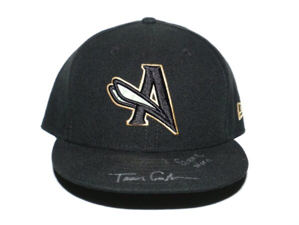 Tanner Gordon Game Worn & Signed Official Black Augusta GreenJackets New Era 59FIFTY Hat