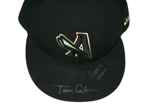 Tanner Gordon Game Worn & Signed Official Black Augusta GreenJackets New Era 59FIFTY Hat