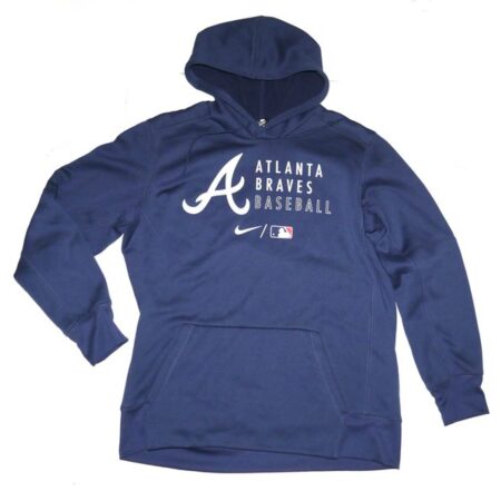 Tanner Gordon Team Issued Official Atlanta Braves Baseball Nike Dri-Fit Pullover Hooded XL Sweatshirt