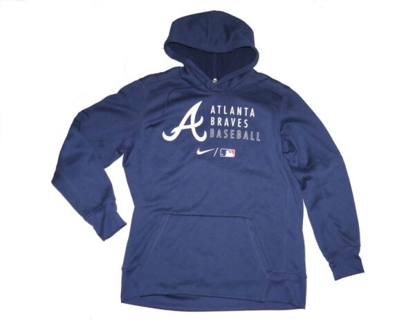 Tanner Gordon Team Issued Official Atlanta Braves Baseball Nike Dri-Fit Pullover Hooded XL Sweatshirt