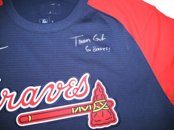 Tanner Gordon Team Issued & Signed Official Atlanta Braves Nike Dri-Fit MLB Pullover