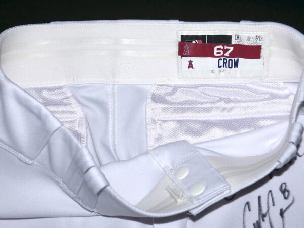 Coleman Crow 2023 Los Angeles Angels Game Worn & Signed "CROW 67" Nike MLB Pants