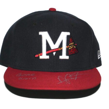 Arden Pabst 2022 Game Worn & Signed Official Mississippi Braves Home New Era 59FIFTY Hat