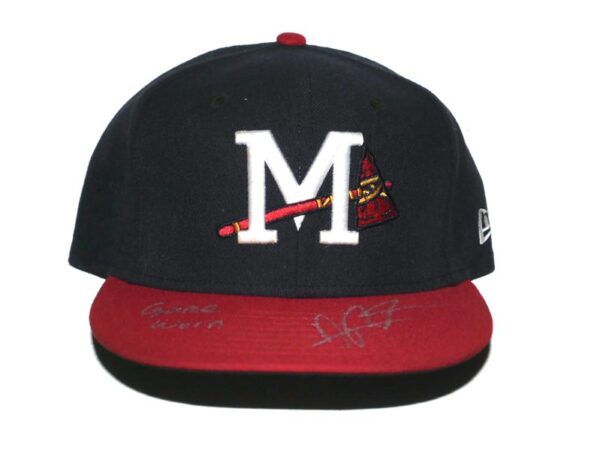 Arden Pabst 2022 Game Worn & Signed Official Mississippi Braves Home New Era 59FIFTY Hat