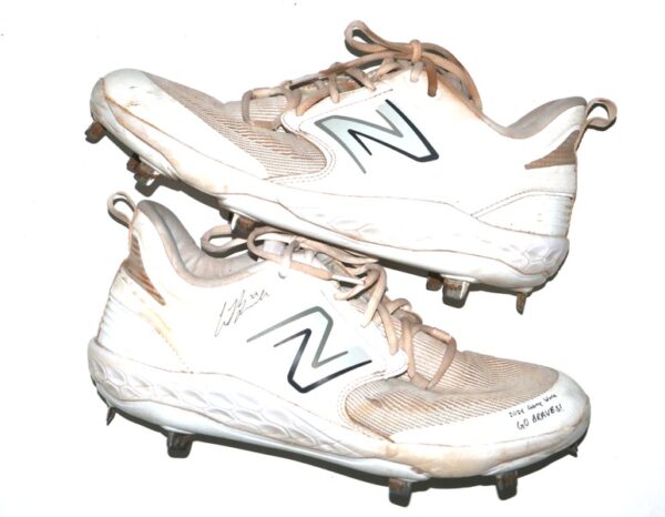 Cade Bunnell 2024 Mississippi Braves Game Worn & Signed Go Braves! New Balance Baseball Cleats