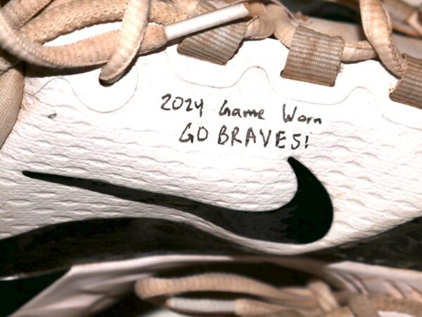 Cade Bunnell 2024 Mississippi Braves Game Worn & Signed Go Braves! Nike Alpha Huarache Baseball Cleats